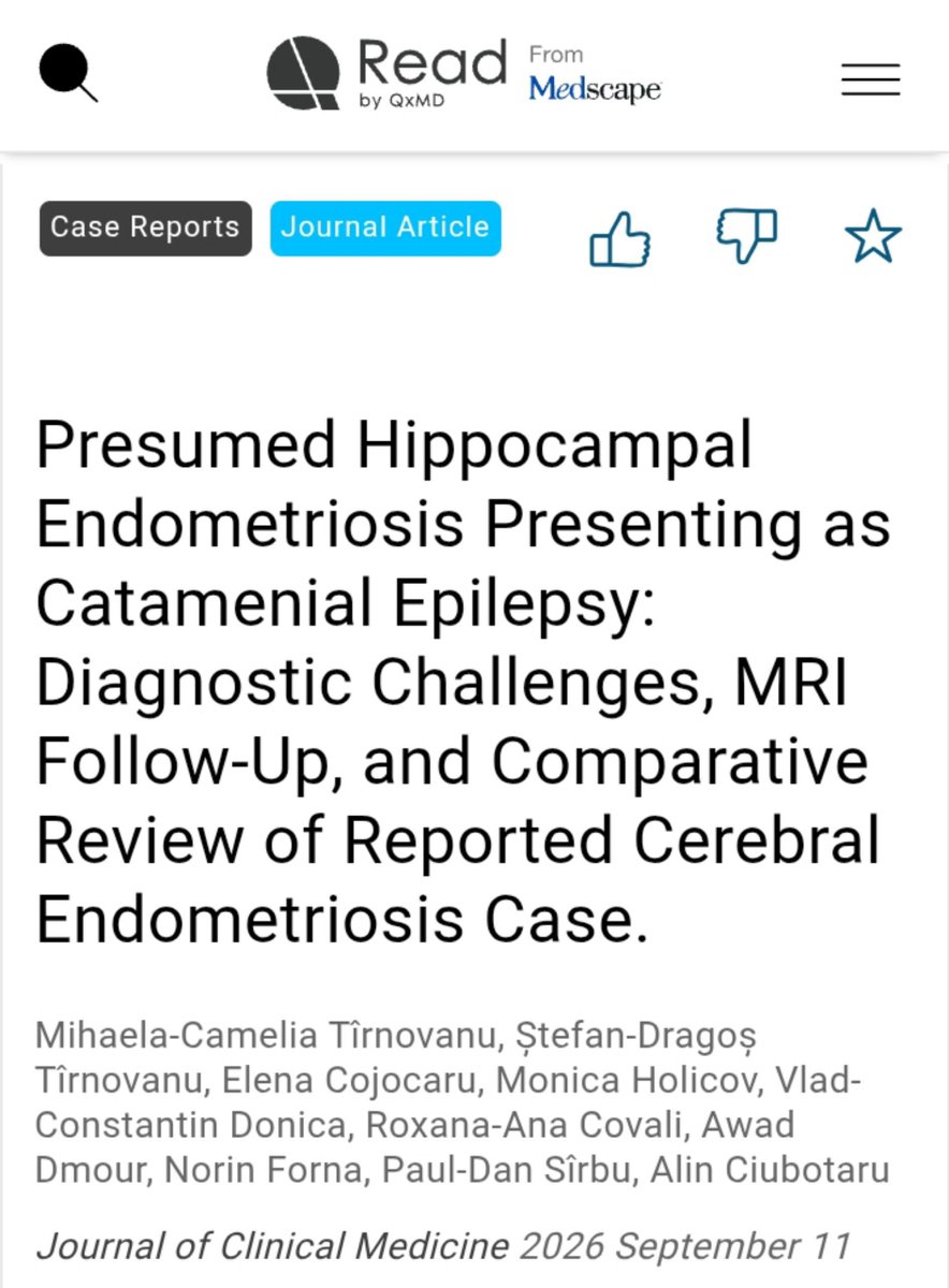 SistersInDanger's tweet photo. guys.... 🥲
Ada artikel menarik terkait endometriosis yang baru terbit. Isinya terkait dugaan endometriosis di OTAK😭😭

Pasiennya seorang perempuan usia 45 tahun yang menderita epilepsi sejak  usia 41 tahun, yang disertai dengan hilangnya ingatan jangka pendek dan pola kejang katamenial (berulang setiap menstruasi). 

Blio ga memiliki gejala khas endometriosis, kayak nyeri haid parah, dispareunia, atau nyeri panggul. 

Tes neuropsikologis untuk memori menunjukkan skor normal. Pemeriksaan MRI otak menunjukkan adanya lesi di hipokampus kanan (bagian otak yang berkaitan dengan memori), bisa dilihat pada gambar:(