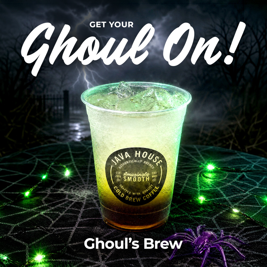 javahouse's tweet photo. Get your ghoul on. 👻💚

From 10/1 through 10/4, get 20% off Ghoul’s Brew in the Java House app with code GHOULSBREW.

A little spooky. A lot delicious. https://t.co/srGiEoEW8E