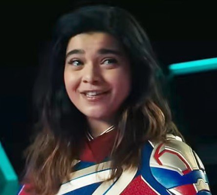 FakeAficionado's tweet photo. Iman Vellani is such peak casting for Kamala Khan and I'm worried that after Secret Wars they'll reboot and leave her character in the dust. She was great in Ms. Marvel and while I didn't care much for The Marvels I think she was the highlight of the film, keep her please 😢 #MCU https://t.co/hp0uQ92KbA