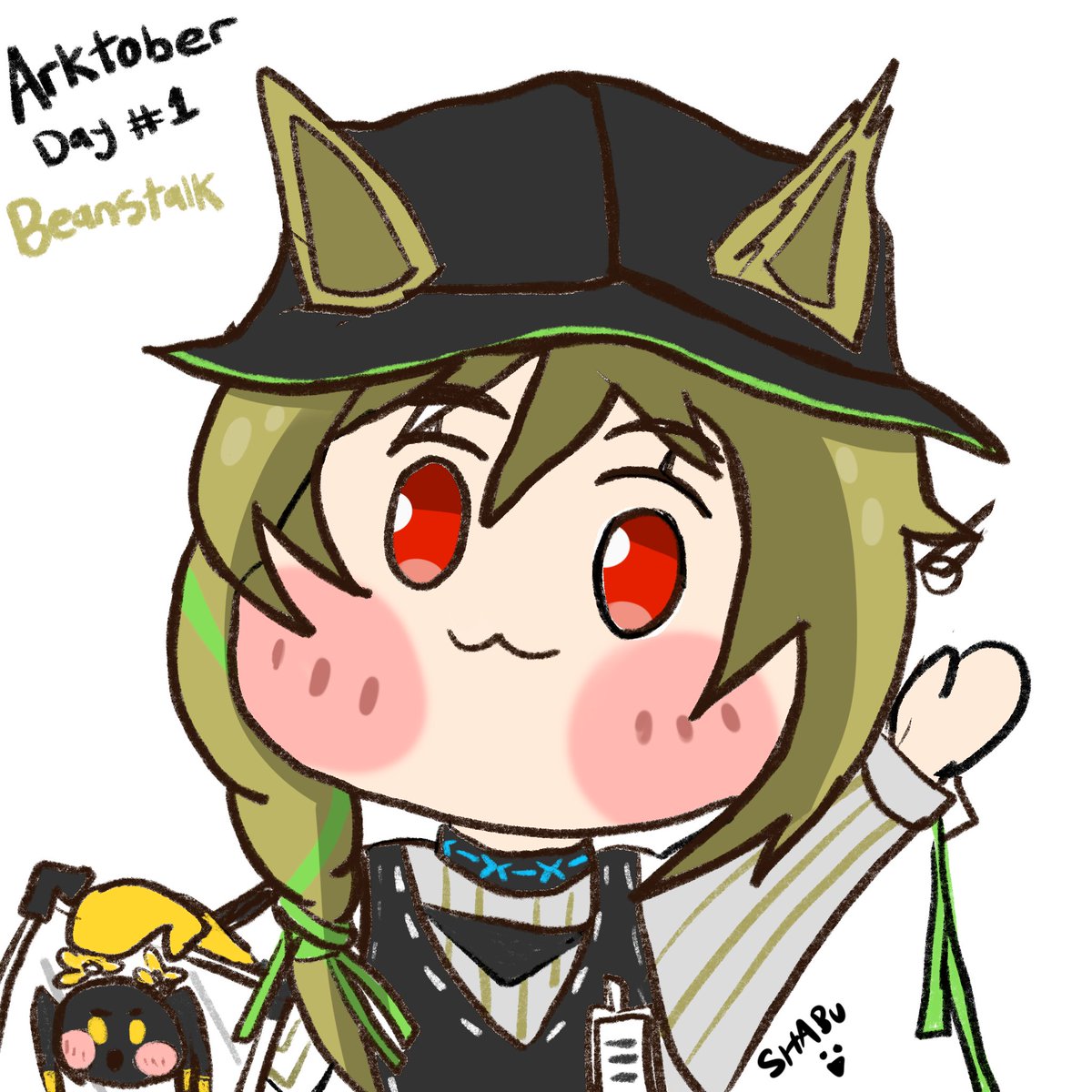 PapuShabushai's tweet photo. #inktober #arktober #arknights 

Day 1 doodle - Beanstalk

First time taking part in this challenge, gonna spend a really short time (1hour+) to doodle random operators from arknights and send it! https://t.co/JUMJP99UA0