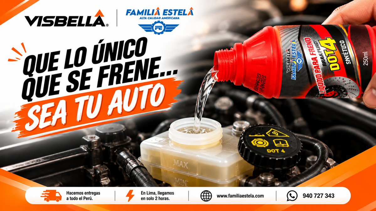 visbelladefe's tweet photo. 🚨 #ÚltimoMinuto | Se acerca #BTS_WORLDTOUR_ARIRANG_LIMA 💜 y la ruta también debe estar lista. 🛑🚗 Que lo único que se frene sea tu auto: VISBELLA DOT 4 Sintético 250 ml. 🚚 Perú | ⚡ Lima 2 h. #BTSPERU #ROADTO7 #DOT4 #VISBELLA https://t.co/aa0JINkRkC
