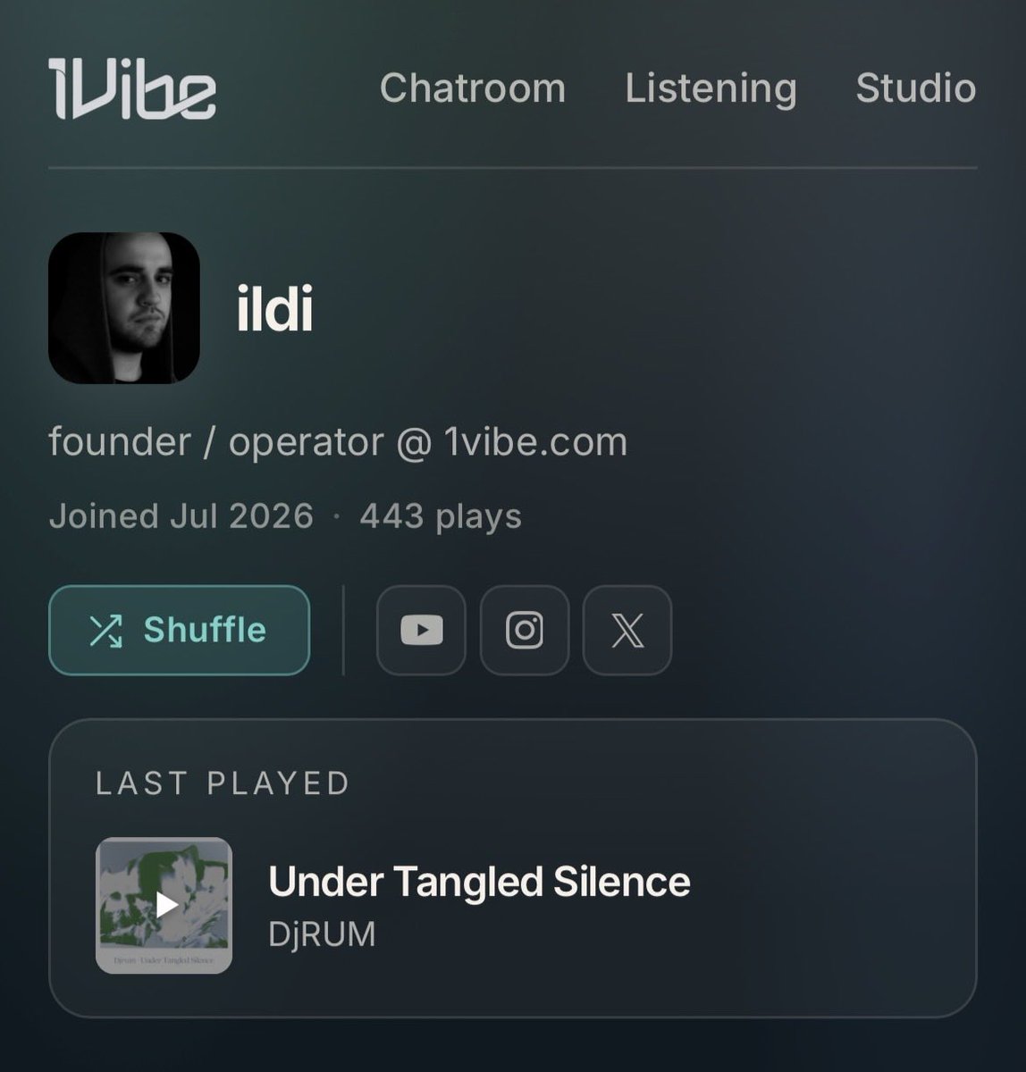 1vibe's tweet photo. Introducing: Profile Shuffle 🔀 

Turn anyone’s profile into a radio station. One tap shuffles everything they’ve curated. 

Try it at: 

https://t.co/gcgOfU6aiZ 
https://t.co/1CY4ulIkZm
https://t.co/DrfnTZwoPo
https://t.co/IK39tzw4v6 https://t.co/Htz7UnffBU