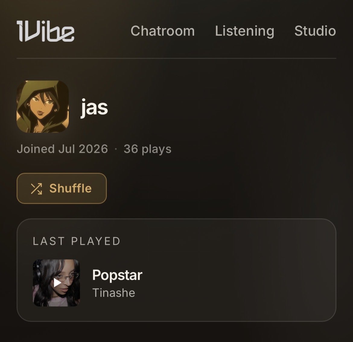 1vibe's tweet photo. Introducing: Profile Shuffle 🔀 

Turn anyone’s profile into a radio station. One tap shuffles everything they’ve curated. 

Try it at: 

https://t.co/gcgOfU6aiZ 
https://t.co/1CY4ulIkZm
https://t.co/DrfnTZwoPo
https://t.co/IK39tzw4v6 https://t.co/Htz7UnffBU