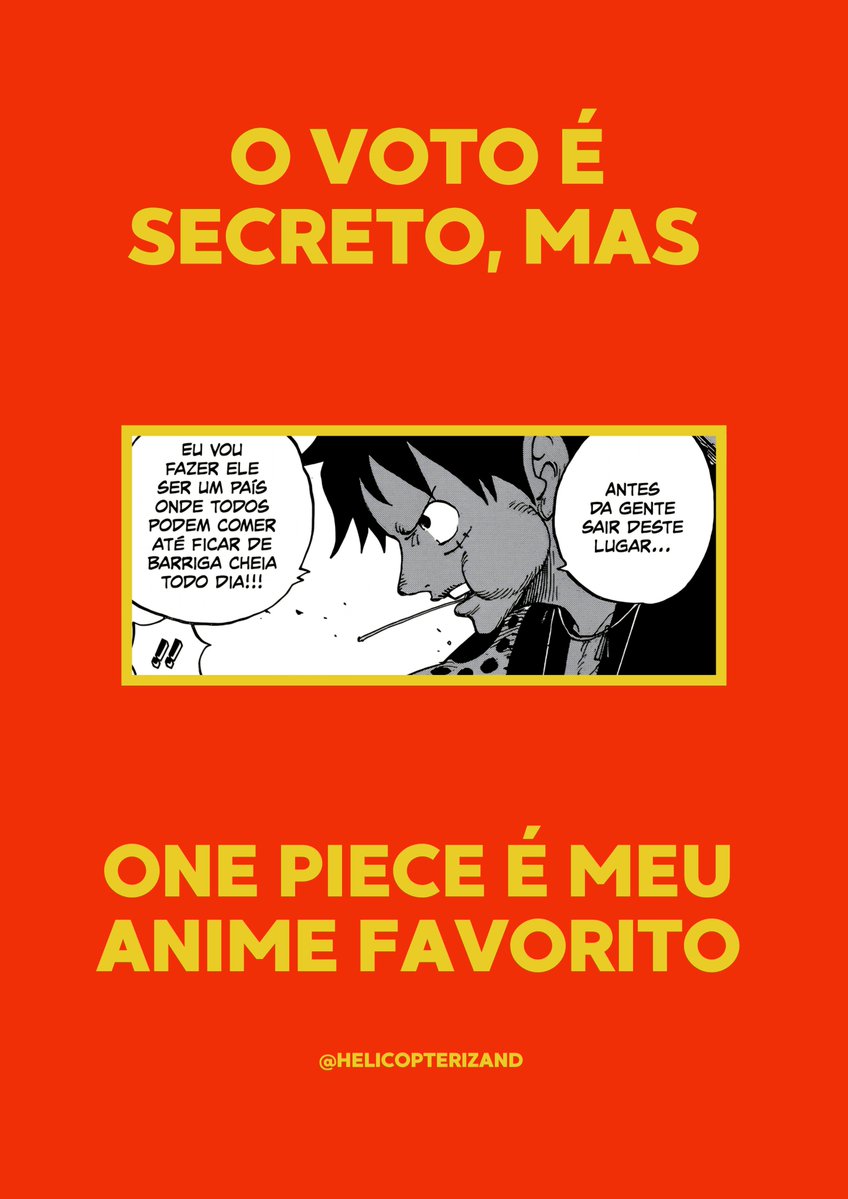 helicopterizand's tweet photo. O voto é secreto, mas one piece é meu anime favorito! (PARTE 1) https://t.co/10JYsHQwfn