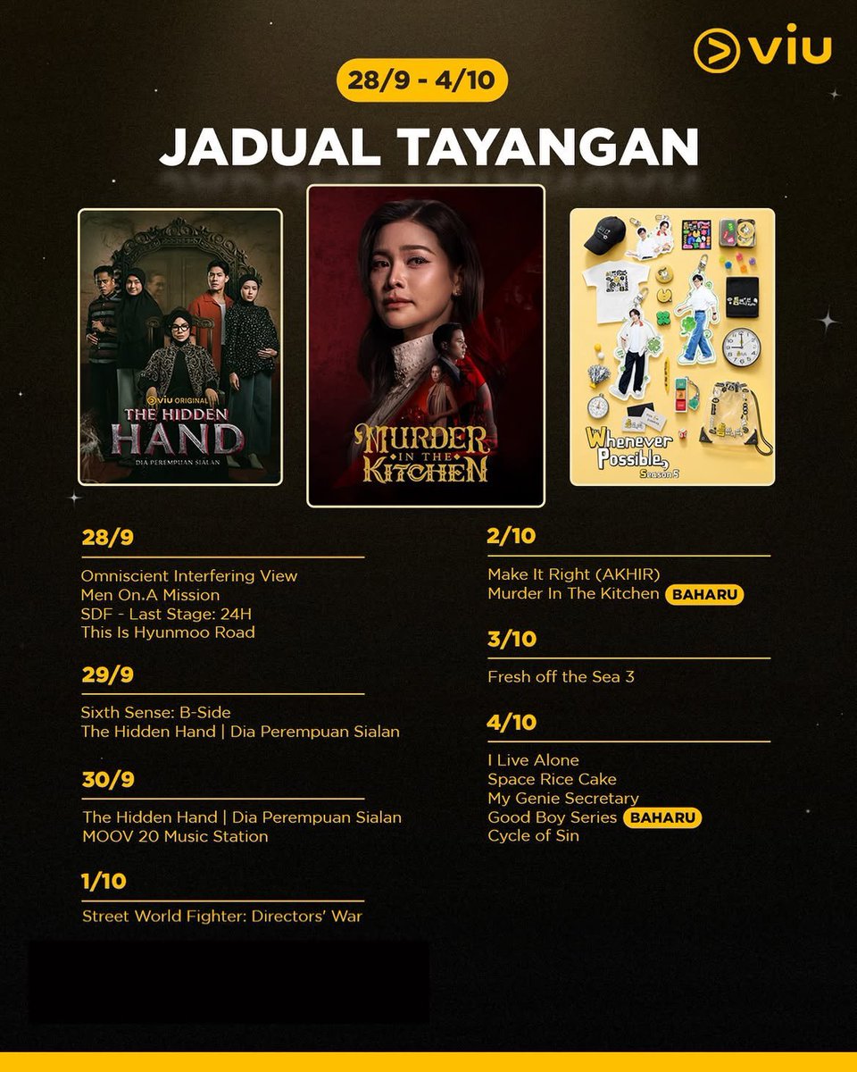 comet_wanderer's tweet photo. 🗣️ MALAYSIAN FANS

Murder in the Kitchen will be available on VIU Malaysia on October 2! — 👩🏻‍🍳🔥 https://t.co/2KZ67xddTB