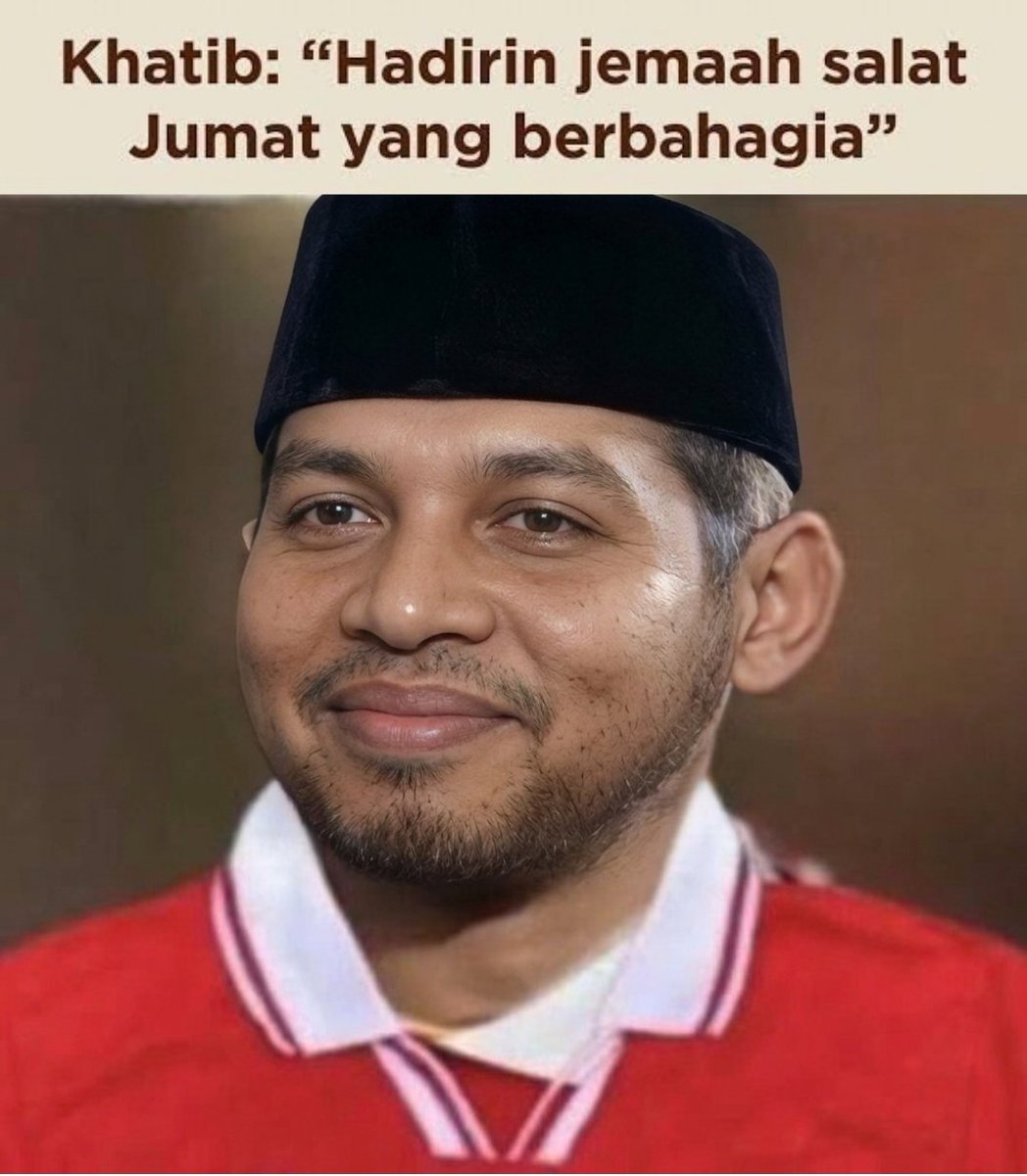 id_fm's tweet photo. Khotib: "Hadirin jamaah Jumat yang berbahagia."  Jamaahnya: https://t.co/TMEC23l1Qx