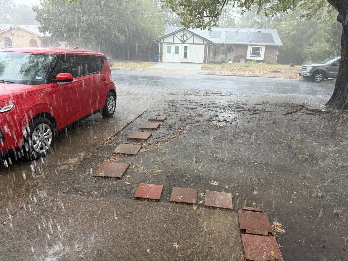 tabtx92's tweet photo. @JoshJohnsWx @Fox4Weather @NWSFortWorth Just a little wet in Burleson, at least 3-4 inches here this morning https://t.co/JLOgh9qWz8