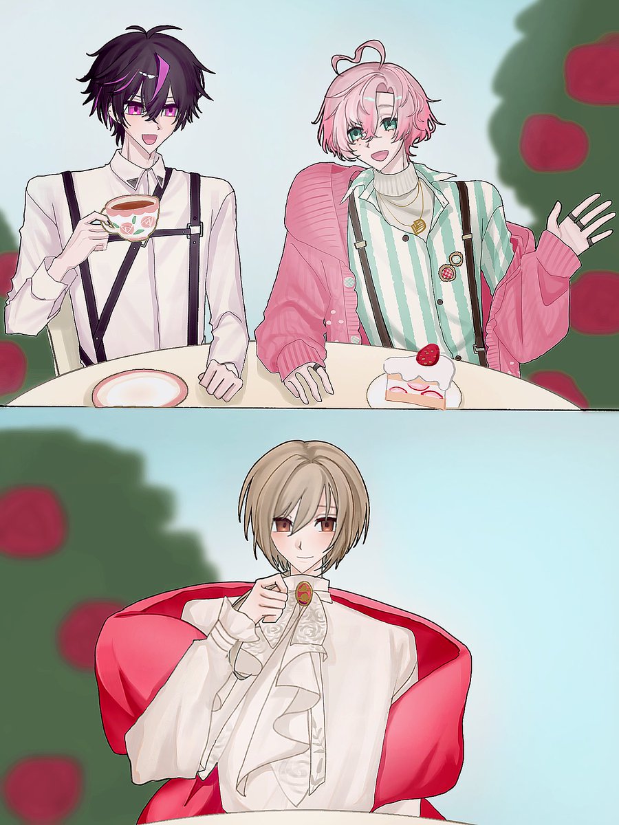 su__umo's tweet photo. 「あぁー......ロマリシュさんのところでお茶会した。」（生朗読ネタ）
#Fragari_Art https://t.co/ZVuvcWdbc8
