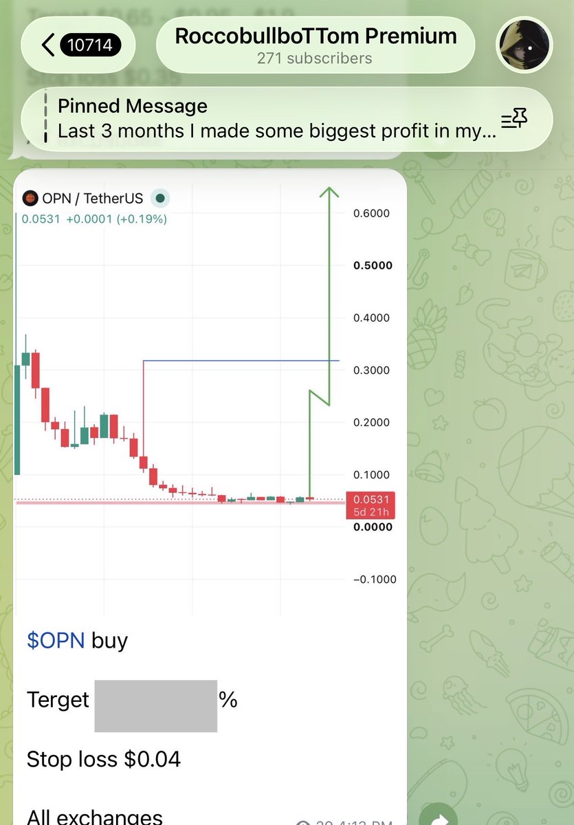 RoccobullboTTom's tweet photo. #PREMIUM_SIGNAL
$OPN going crazy after my premium call π₯π₯π₯
on the way to my first terget πππ https://t.co/MYdsZsSWrZ