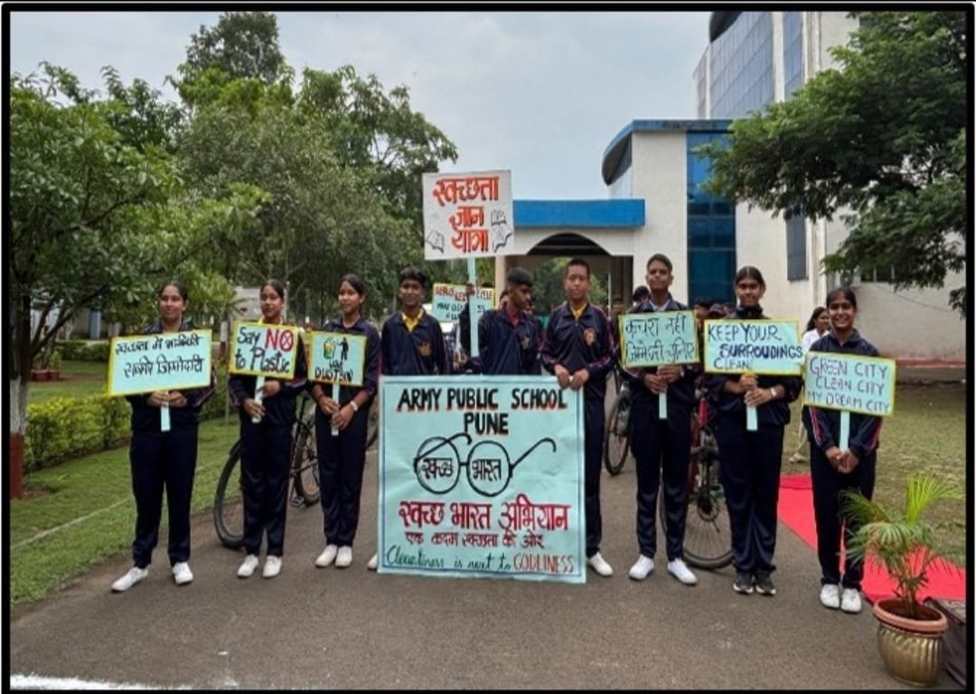 apspune01's tweet photo. Swachhata Hi Seva 2026: From Awareness to Action! 🌱
APS Pune embraced the spirit of Swachhata Hi Seva through tree plantation, cleanliness drives, community-helper appreciation, creative waste-to-art activities, poster and essay competitions, awareness campaigns and the NCC-led https://t.co/P0270h1HtU