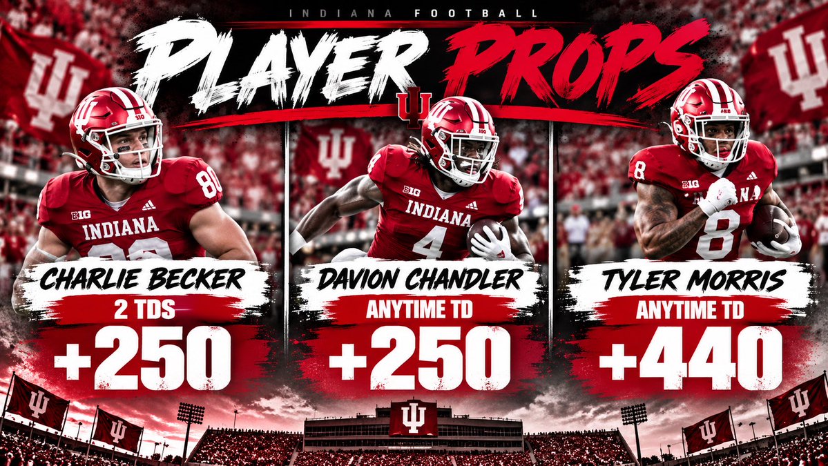 VictoryCig's tweet photo. @J_B10’s player prop bets for Indiana Football vs Rutger!!! https://t.co/dGGKr8IJpg