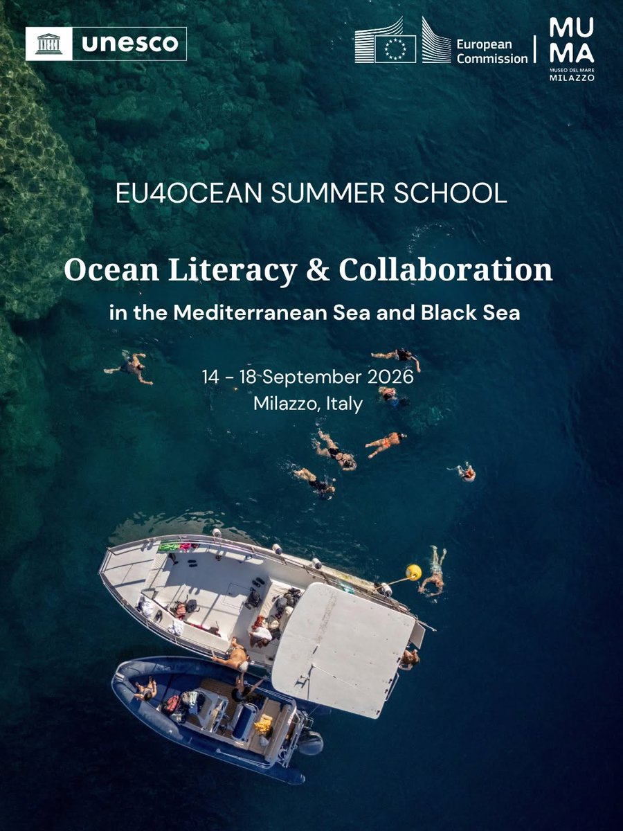 UNESCOVenice's tweet photo. 🌊Together for the #ocean at the 🇪🇺#EU4Ocean Summer School

On its 5️⃣edition, the Summer School united 25 students and early-career ocean professionals in Milazzo 🇮🇹 to discuss Blue Tourism through the lens of #OceanLiteracy &amp; #collaboration.🤝 https://t.co/izyX4vpwVF
