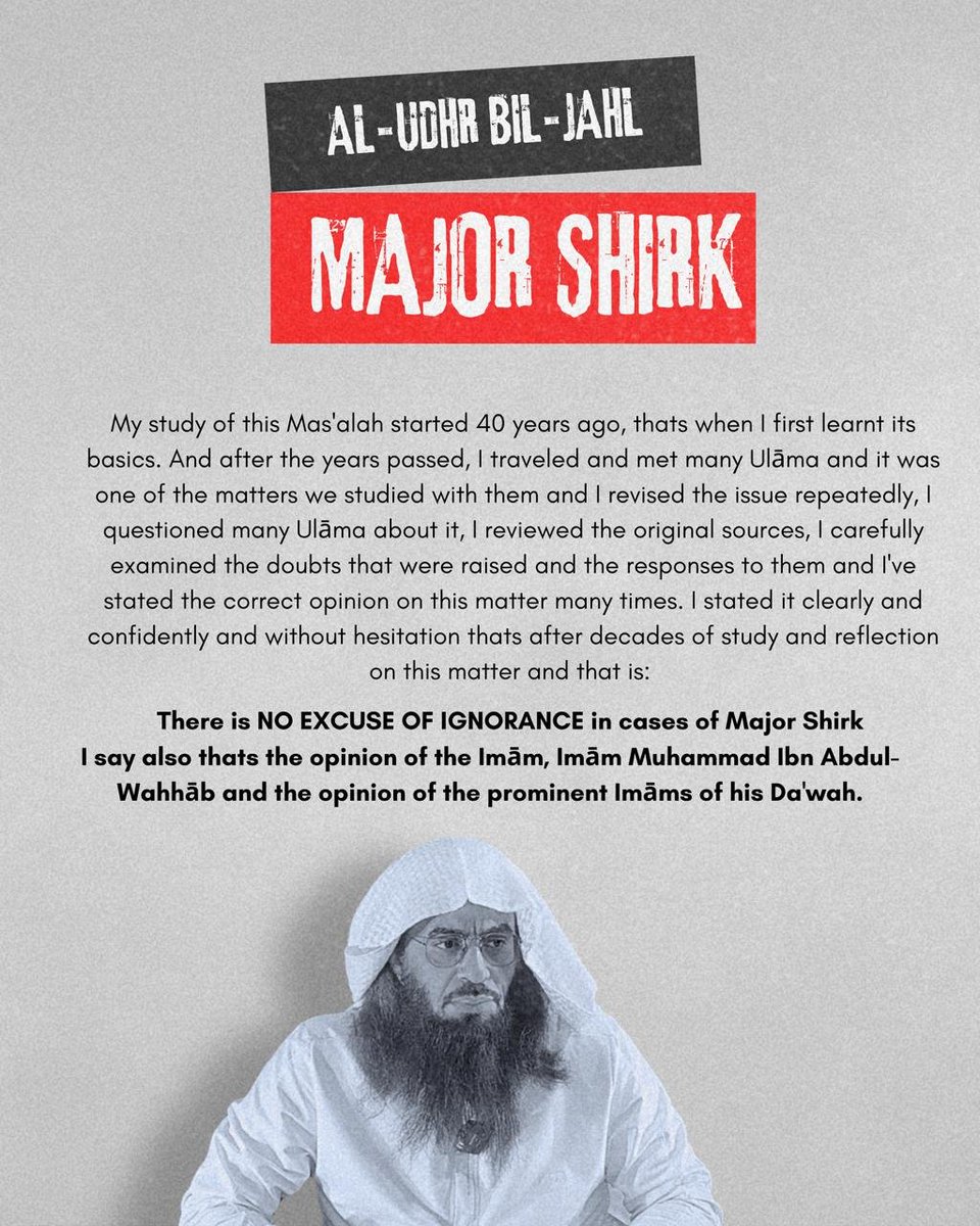 TawhidRemind3rs's tweet photo. The reality of Muhammad ibn Abdul Wahhabs stance on udhr bil jahl of major shirk

#imamofthewest #shaykhahmadmusajibril #shaykhhamj https://t.co/HMU5EnrGj3