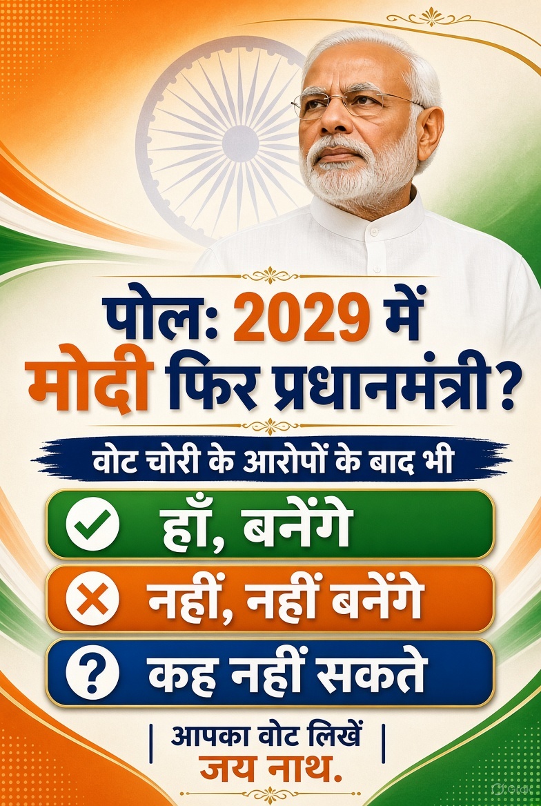 jainathsingh123's tweet photo. वोट चोरी के आरोप के बाद भी नरेंद्र मोदी जी के प्रधानमंत्री बनने की कितनी उम्मीद है , उत्तर अवश्य दिजिये https://t.co/ci9smOmTBF