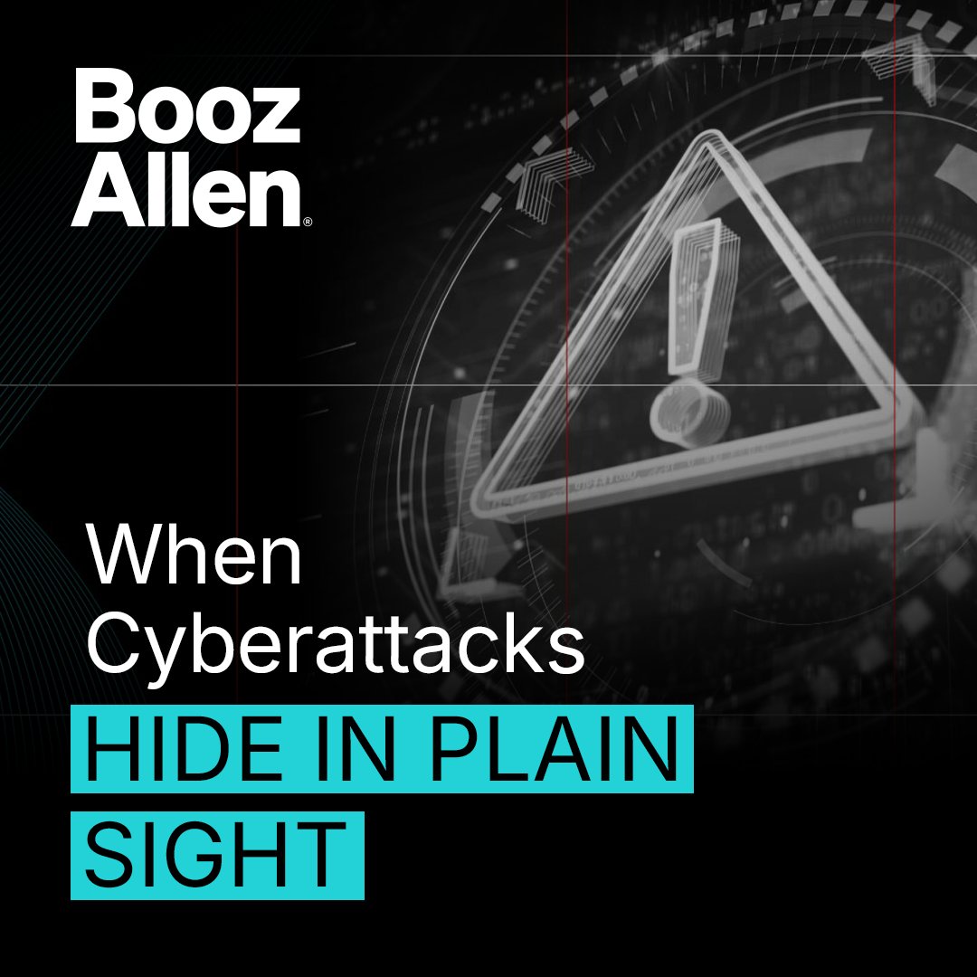 BoozAllen's tweet photo. AI is reshaping the threat landscape. Cyberattacks can hide in plain sight, using trusted tools, identities, and workflows as entry points. 
 
Booz Allen helps organizations stay ahead of increasingly autonomous threats. See how in this edition of “Behind the Code.”

https://t.co/fhQu5JHHGU