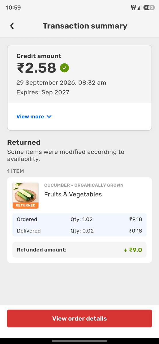 sumit_mal_ik's tweet photo. @bigbasket_com For a Rs 9 undelivered product due to mistake of BB. I was refunded with Rs 2.38 and charged with offer adjustment Rs 74.51
Which makes -Rs 72.13
Seriously,  for a non delivered product instead of getting refund i was charged 72.13 additionally.
What a loot 👏 on name what dntknw https://t.co/xQiQyFeA52