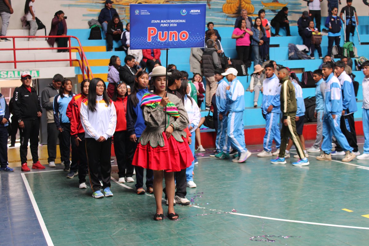 UgelPuno's tweet photo. #UGELPuno | CON GRAN EMOCIÓN Y ALGARABÍA SE DIO INICIO A LOS JUEGOS ESCOLARES DEPORTIVOS Y PARADEPORTIVOS 2026 EN SU ETAPA MACRORREGIONAL https://t.co/Dsa45dj1PW