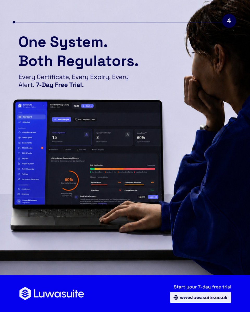 LuwasuiteUK's tweet photo. LuwaSuite detects reportable events from the employee
record, drafts the report and counts the deadline down.

The Home Office doesn't care about your to-do list. It caresabout the ten days.

#TenDayRule #ChangeReporting #SponsorLicence #LuwaSuite #Q4 https://t.co/TFm2nc6H1V