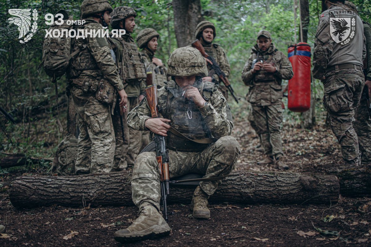 93OMBr1's tweet photo. The soldiers here come from very different backgrounds, but they have one thing in common: the decision to join the military and start over. In the photos are soldiers of the @93Alcatraz specialized infantry battalion, made up of former inmates. Some came here looking for "something to do", while others returned to Donetsk region to defend their own homes. Ahead of the Day of Defenders and Defendresses of Ukraine, we spoke with the soldiers about their experiences and motivations.

In the first photo is "Feniks" the company’s chief sergeant. He joined Alcatraz when the battalion was just being built from scratch. He says he wanted to try something new and work with people who had no previous military experience. Feniks himself has been in the military since 2018.

«It was interesting to find out what kind of people they were, how to work with them, and what to expect from them. And the results speak for themselves. Many see their service here as a chance to change their lives: rebuild connections with their families, gain new knowledge, develop themselves, and eventually, if they have the desire and ability, take on more responsibility and move into leadership positions. But everyone starts with combat».

Today, the chief sergeant says, Alcatraz has not only infantry and assault troops, but is also actively developing its drone component. The soldiers are eager to learn new things, while some already have experience from previous service.

«I spent two months in the infantry, then I became a guide. I was doing that for a long time until I ran into a sabotage and reconnaissance group» – says a soldier with the call sign "Psikh". He joined Alcatraz two years ago after serving a prison sentence and immediately became a platoon commander.

He readily recalls his encounter with a russian sabotage and reconnaissance group, because he now shares that experience with his subordinates and teaches them how to withstand such situations based on what he himself went through:

«I got the guys into position and was heading back. There were five m***erf**kers. They were heading toward Dolha Balka – they had gotten more than five kilometers into our rear. There was a dense tree line, and they were wearing our uniforms. I was heading back when the first bullet hit me in the arm, then another hit me in the side. I was lucky that I suddenly dropped – that’s what saved me»

He says he managed to hide behind a tree and get his first-aid kit. While treating himself, he overheard the occupiers talking and realized they were going to check whether he was dead. He quickly understood that he would have to fight his way out. He managed to shoot three russians, while the other two escaped.

He is convinced that only good training and preparation saved his life.

"Psikh" says he does take a soldier’s previous experience into account – both life experience and military experience. But he adds that he only begins to trust a soldier after combat missions, once everyone has had a chance to show what they are capable of.

«For example, I trust "Zhuk", the platoon commander, because he’s been through a lot too».

"Zhuk" has also been in the battalion for almost two years, just like his comrade. During that time, he has taken part in numerous combat missions, both as part of the battalion itself and alongside attached brigade units. He says he feels he has found his place in Alcatraz.

«People are different, and anyone can have a criminal record. What matters here is what kind of person you are. There’s no such thing as "status" or anything like that. We all fight here, we’re all in this together, and we all stick together. First and foremost, we have to give a person knowledge and experience. Whether they choose to learn and put it into practice is up to them. What matters here is what kind of person you are».