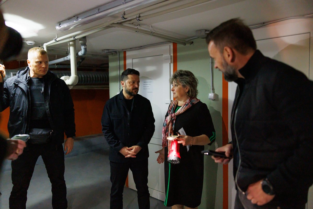 ZelenskyyUa's tweet photo. I spoke with the principal and teachers of a Kyiv school that the Russians struck with a “shahed” this morning. Most importantly, everyone is alive. During the attack, more than 100 children and over 60 teachers were in the shelter. I thank the entire staff for their clear and coordinated actions, which saved lives. I expect the team of the Office, the district state administration, together with the Ministry of Education and Science, to ensure the school’s prompt restoration and energy independence. I have given the relevant instructions.

Striking schools and kindergartens is a deliberate Russian tactic aimed at making ordinary life a target. And we are working nonstop to strengthen our air defense and increase the production of Ukrainian interceptors against jet-powered “shaheds” in order to protect our cities and communities from such strikes.