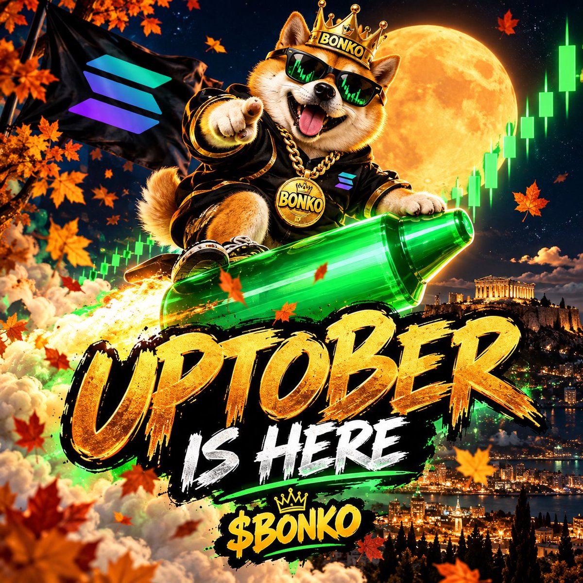 4BONKO's tweet photo. October 1st. UPTOBER starts now. 🍂🚀

$BONKO is here for the ride. 🐶👑
New month. Same mission. Keep building.

Let’s see where October takes us. 👀

#Uptober #BONKO https://t.co/RLC9jXaPUg