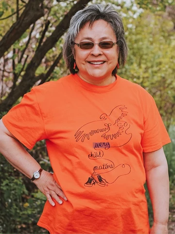 timthielmann's tweet photo. Phyllis Webstad, the woman behind Orange Shirt Day, didn’t attend a residential school and says in her memoir that she liked her public school teacher so much that she wished she could take her home.

“The Mission was the place where we slept and ate. When I attended in 1973, there were 272 students in total, boys and girls. All of the students were bussed into Williams Lake to attend public school, about 20 minutes away. ... I liked my teacher there, she had crazy red curly hair, she smelled good, and she was kind — I wished she could take me home with her.”

I don’t blame her. Here’s how Webstad’s aunt describes life on the Dog Creek reserve where she and Phyllis grew up:

“There was lots of violence and drinking on the reserve. Many times at Granny Suzanne’s, we had to hide ourselves for our safety, usually in the sweat house or the haystack by the creek. My two uncles lived with us. One of them abused me sexually, and the other abused me mentally and physically. He would beat me and my brother with sticks and anything he could get his hands on. He even bullwhipped us once.”

There is no conspiracy to steal Native kids from their homes. There are hundreds of years of priests, nuns, and other Christian Canadians taking care of needy Indigenous children out of genuine compassion and concern. These selfless and heroic acts of love deserve the respect and admiration of our entire nation.

Next Orange Shirt Day, we can wear black and white to honour them.

[LINK to “Behind the Orange Shirt,” by Nina Green below]