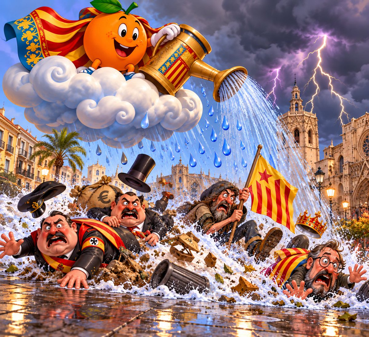 VicenteLizondo's tweet photo. 🌧 ¿Vols sumar-te a la petició celestial per a que el dia 9 d'octubre (per la vespra) caiga una bona pluja que netege els carrers de Valéncia de fascistes, tirans, imperialistes i pankes?

🔁 Retuitear- Si 
❤️ Me gusta- Si

🕯Si som prou creents els fotem la festa segur😂, -en ajuda de nostre senyor- ✝️💙❤️💛