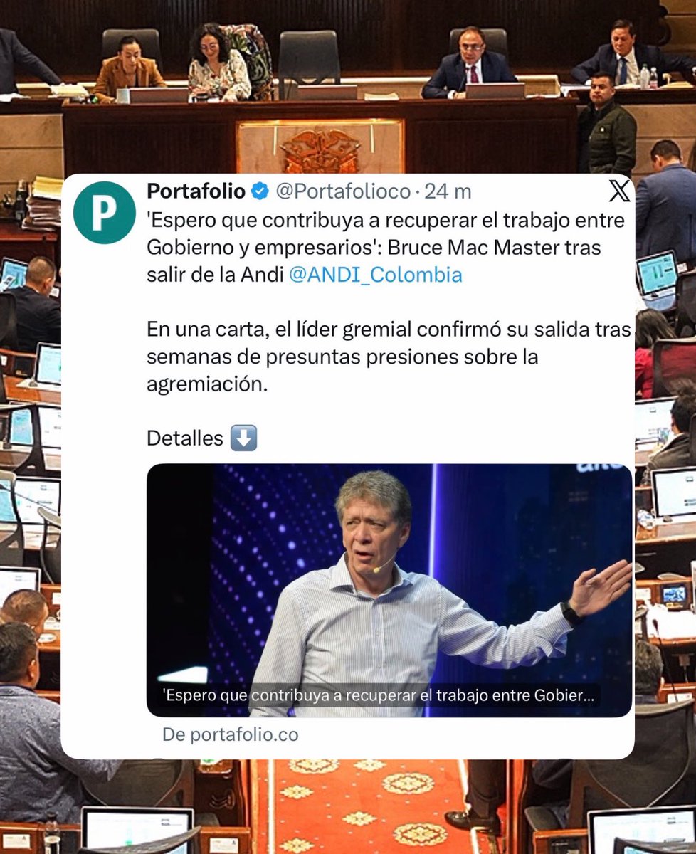osoriosantiago's tweet photo. Bruce Mac master fue un acérrimo crítico del Gobierno de Gustavo Petro, siempre fue despectivo y arrogante. Hoy en su carta de renuncia lo hace de forma servil y tranquila; porque él sabe, como miembro de esas élites, de la capacidad mezquina de destruir a un adversario y mucho más viniendo de un señor tan acomplejado como Abelardo de la Espriella con mínimos de estatura política ni moral. De nada sirvió decir públicamente que votaba por él, porque allá en la patria milagro el único código que aplica es el de “destripar al que piense distinto” se va un neoliberal llegará seguro un extremista.