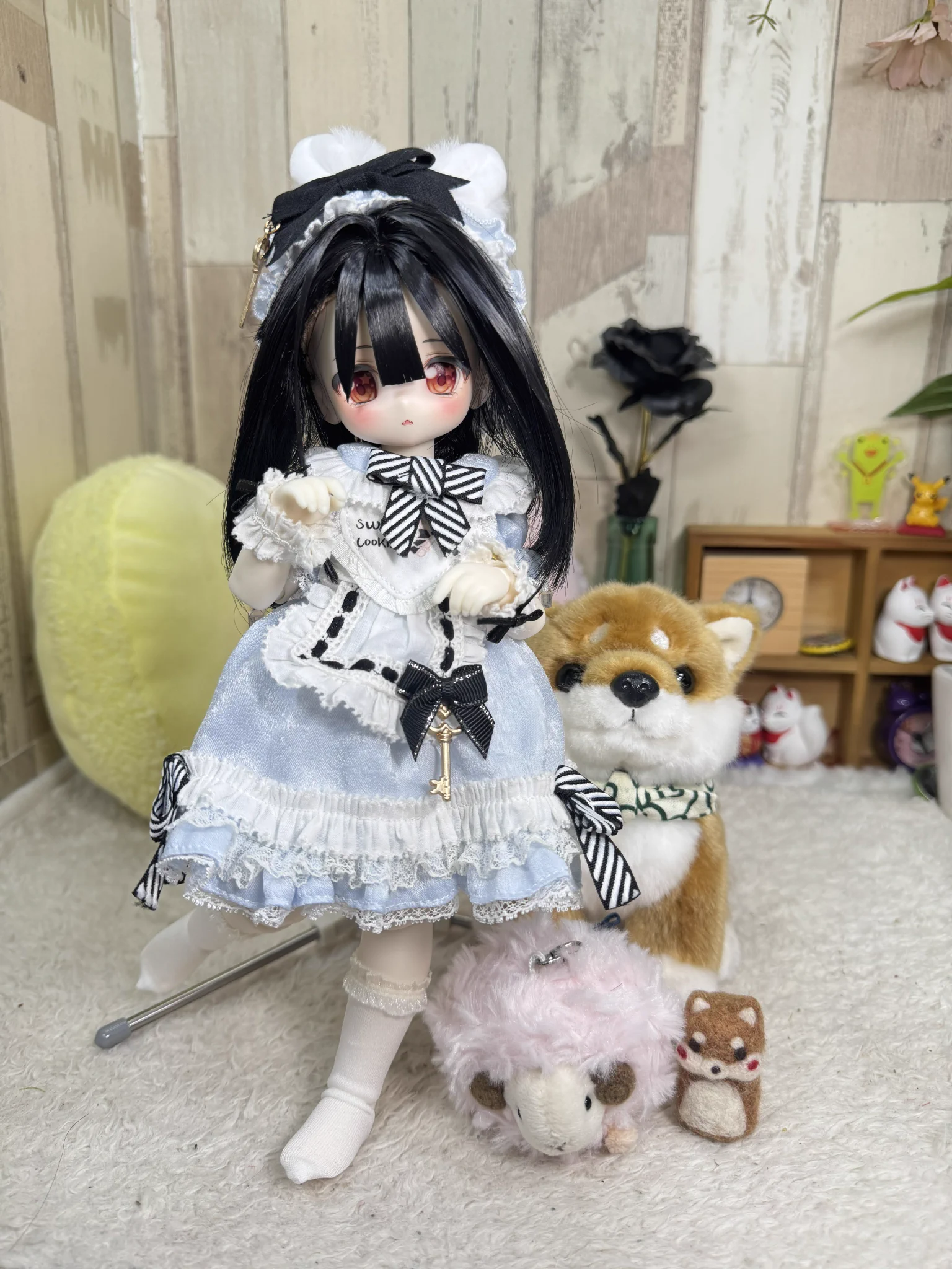お祭り♡うさぎちゃん♡くまお面 🍉 . 麻布十番祭り🎐 . うさぎのお面が可愛いすぎて 買っちゃった