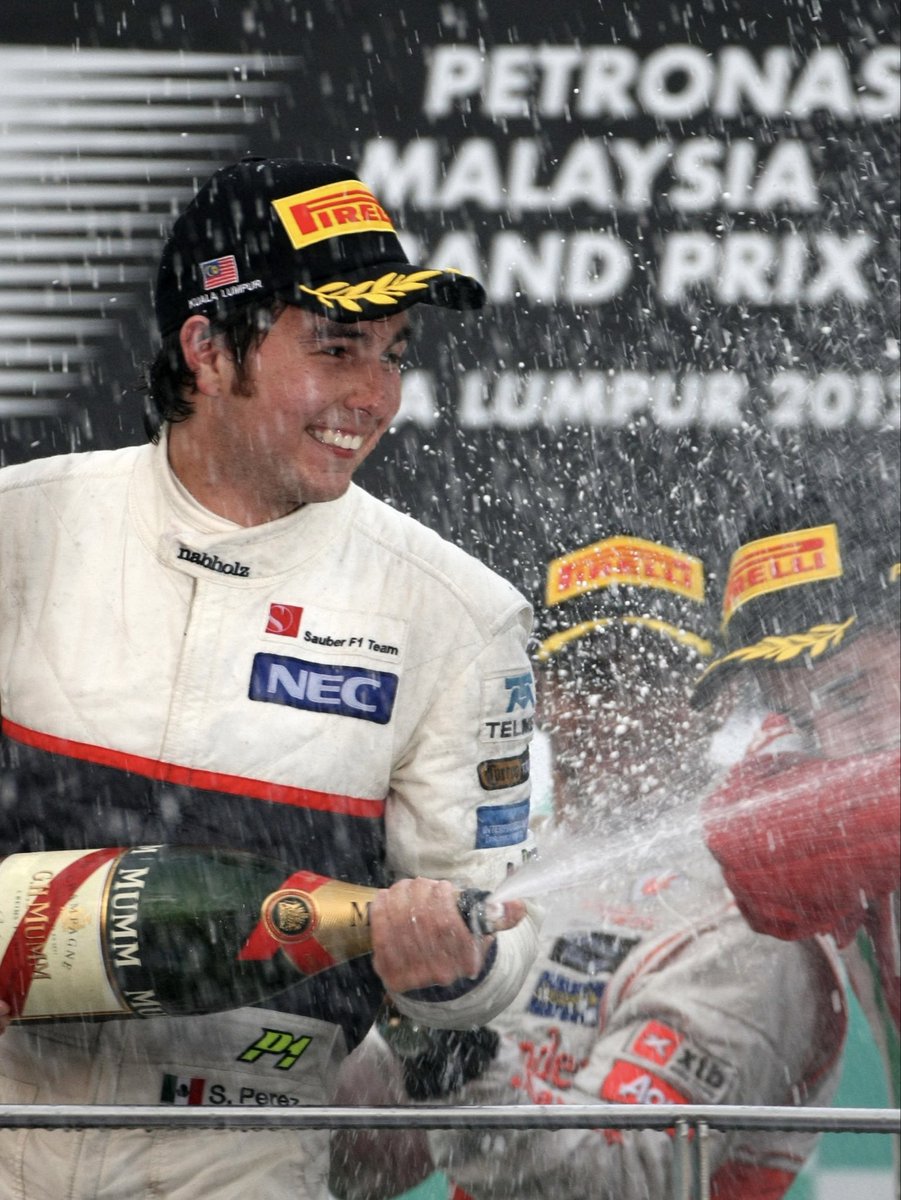 SChecoPerez's tweet photo. A little confused where I am this weekend 😂

Back in Malaysia 🇲🇾 where I got my first podium… racing the Bahrain GP 🇧🇭 where I got my first win! 

Great to be back at Sepang. Amazing job by everyone who made this race happen! https://t.co/nl6Vzo2iwM