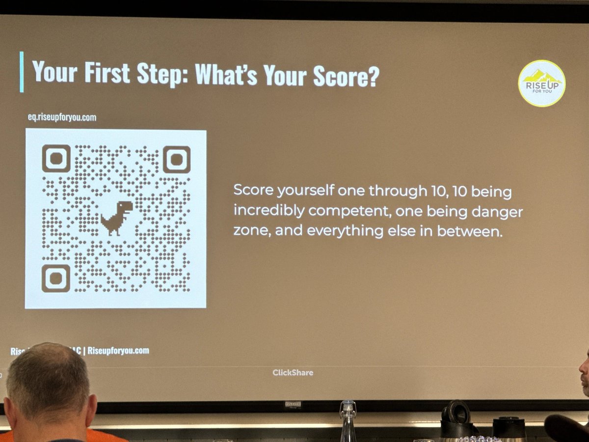 TopDrawInc's tweet photo. Low EQ costs businesses $12–15K per employee a year. 📉 And while 95% of leaders think they’re self-aware, only 10% actually are!

Huge shoutout to our client Nada at Rise Up for You for an incredible talk at yesterday's @synergyyeg Breakfast. Scan the QR code to test your EQ! https://t.co/qviCNXu1EA