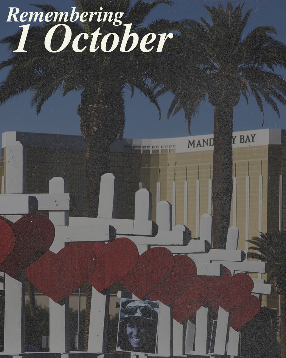 ProgressForNV's tweet photo. Today marks nine years since the Route 91 Harvest Festival shooting in Las Vegas, the deadliest mass shooting in modern U.S. history. October 1 remains a day to remember the lives lost, honor those who lived, and recognize the ongoing work to address gun violence. https://t.co/zLown80zMj