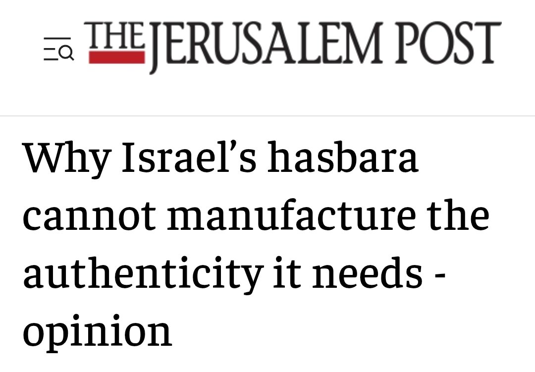 Jakob_Reimann's tweet photo. Eine erfrischend ehrliche Überschrift 🫠

„Warum Israels Hasbara es nicht schafft, die Authentizität zu fabrizieren, die sie braucht“ https://t.co/d782nN1S6D