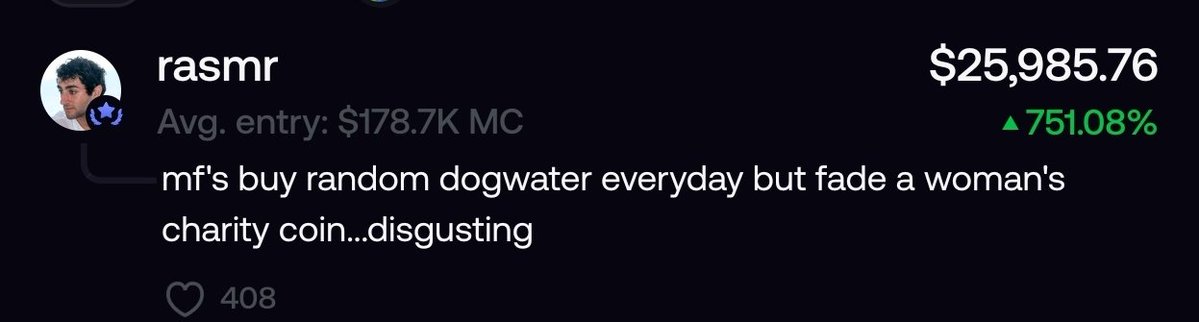 MrCoinGoblin's tweet photo. @rasmr_eth I can't Stand these estrogen induced comments like this random soy boy . I had to hunt down your name on x and tell you to get a life 🤣🤣. "How disgusting you guys are for not supporting some random coin that supports women". Get a fuggin life dude . Go be a hero somewhere else https://t.co/xXFDrqfvPL