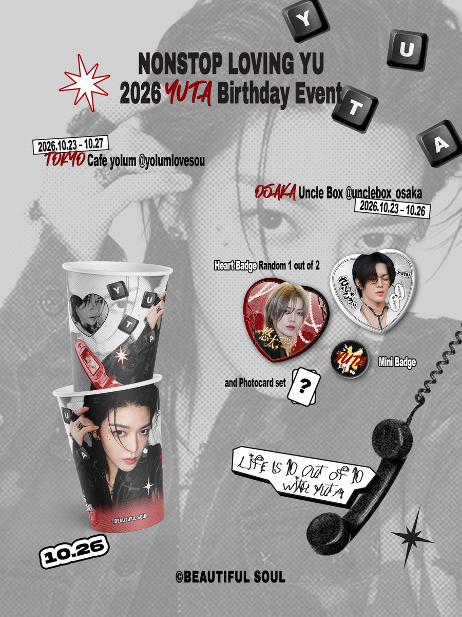 ByutyfulSoul's tweet photo. 𝟐𝟎𝟐𝟔 𝐘𝐔𝐓𝐀 𝐁𝐢𝐫𝐭𝐡𝐝𝐚𝐲 𝐄𝐯𝐞𝐧𝐭
𝐍𝐨𝐧𝐬𝐭𝐨𝐩 𝐋𝐨𝐯𝐢𝐧𝐠 𝐘𝐔

𝐒𝐓𝐈𝐋𝐋 𝐇𝐄𝐑𝐄. 𝐒𝐓𝐈𝐋𝐋 𝐋𝐎𝐕𝐈𝐍𝐆.
𝐒𝐓𝐈𝐋𝐋 𝐂𝐇𝐎𝐎𝐒𝐈𝐍𝐆 𝐘𝐔

#YUTA
#悠太
#유타 https://t.co/311L2OcFZd