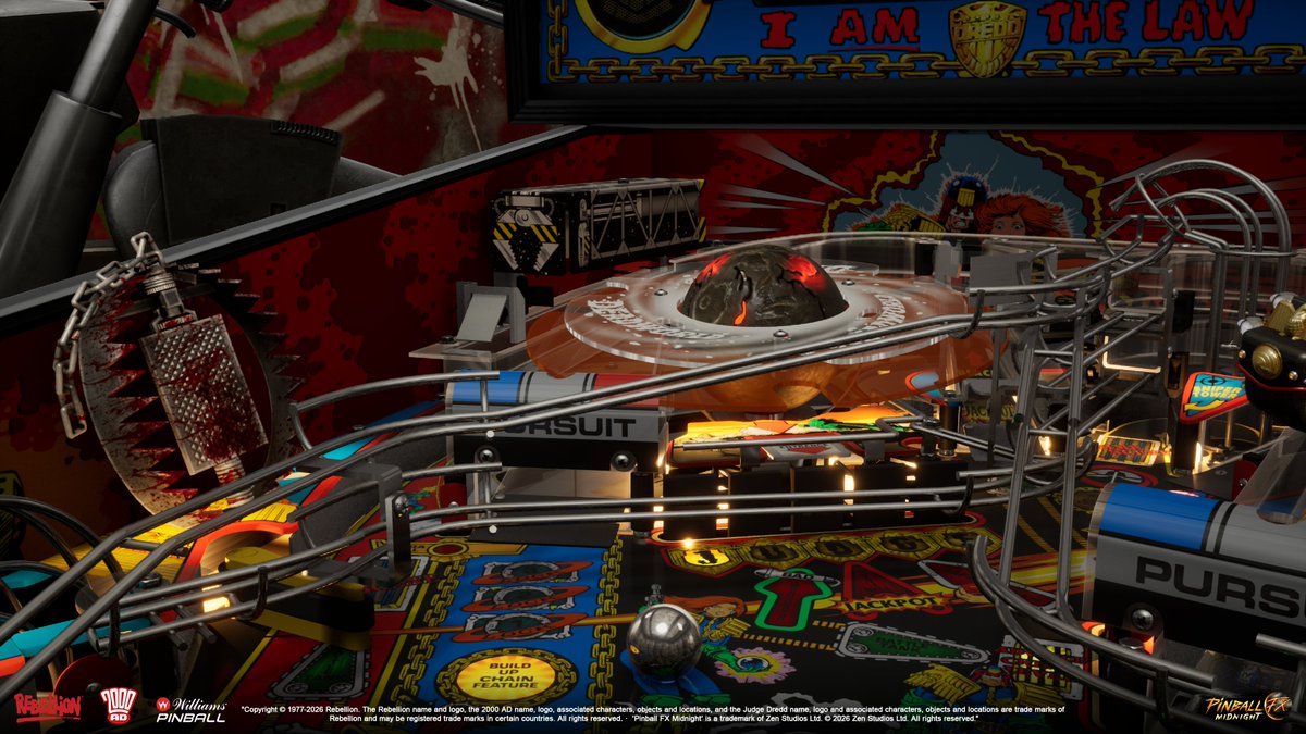 PinballFX's tweet photo. Deadworld awaits!🚨

Life itself was declared illegal on Deadworld.⛓️

Use the Space Station Robotic Arm to release locked balls trapped in orbit and start massive multiballs.💥 https://t.co/5PA9hpbvp4