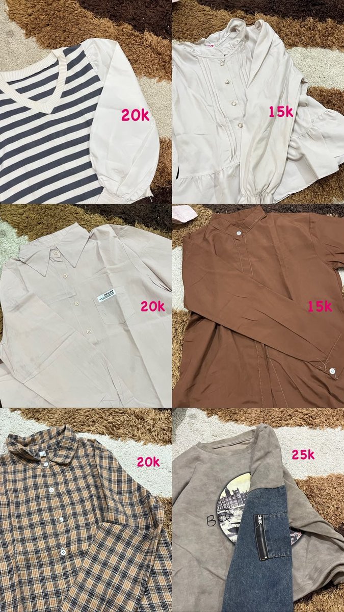 pkersist's tweet photo. hi, mau preloved baju sama celana aku, soalnya lemari nya udah penuh T_T

• price in pict dm for detail yaa 💕

tags. wtb wts preloved baju cewek

can co by 🍊 https://t.co/Mv1VUSwJP1