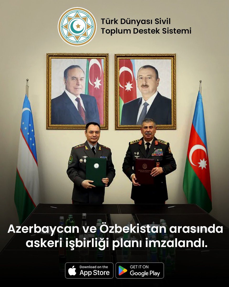 tudsesorg_'s tweet photo. Azerbaycan ve Özbekistan arasında askeri işbirliği planı imzalandı.

Detaylar için 👉 https://t.co/hWPfnd8k4H

#Türkdevletleri #Türkdevletleriteşkilatı https://t.co/6BPjyIQsy7