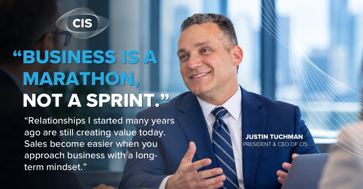 ComputerIntSvc's tweet photo. “Both life and business are a marathon, not a sprint.”

After 30+ years in business, CIS CEO Justin Tuchman says relationships he started 20 years ago are still creating value today.

Long-term growth comes from playing the long game: build relationships, earn trust, and stay connected.
https://t.co/KqXGjiM6Jm

#Leadership #BusinessGrowth #CIS