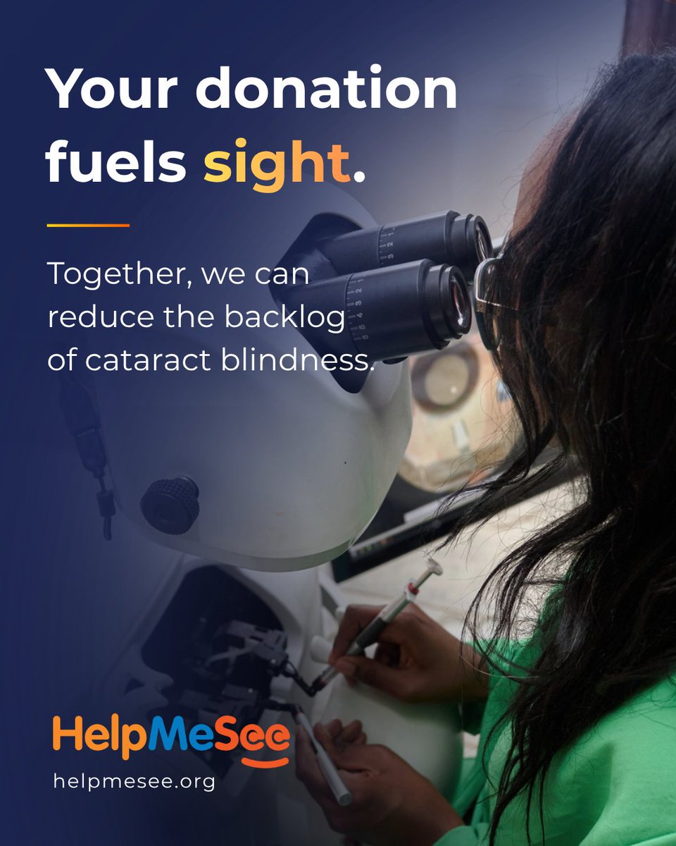 HelpMeSee's tweet photo. With just eight days left until World Sight Day, your donations will support advanced training for cataract surgeons who can cure cataract blindness in their communities.
Together, we can reduce the backlog of cataract blindness. https://t.co/DIufjjtrRc

#WorldSightDay #donate https://t.co/ZW0dQjS3NN
