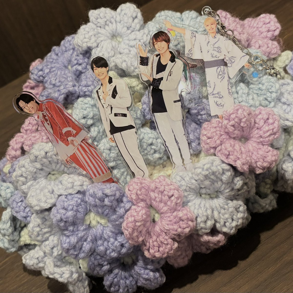 natsu__summer__'s tweet photo. 檜山くんお誕生日おめでとう🎂
今年も枯れないお花を編みました💐💟
アイドルとしての夢がたくさん叶う年でありますように☆〜（ゝ。∂）

#檜山光成 #檜山光成誕生祭 #檜山光成誕生祭2026 #HBDKoseiHiyama2026 https://t.co/iM08cfLycE