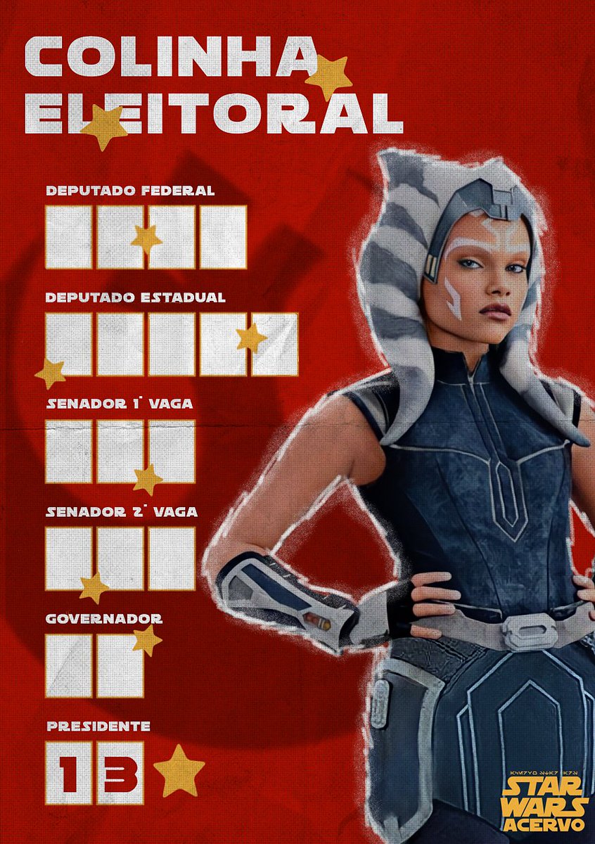 starwarsacervo's tweet photo. Vocês pediram, o Acervo acatou! Fizemos mais oito novas colinhas eleitorais para que vocês possam arrasar na votação de domingo.

Não se esqueçam de atualizar o e-título, checar seus candidatos e votar com consciência! Luh-lah de Alderaan precisa do seu voto, seja você de Tatooine ou de Coruscant. Juntos nós podemos fazer a diferença!