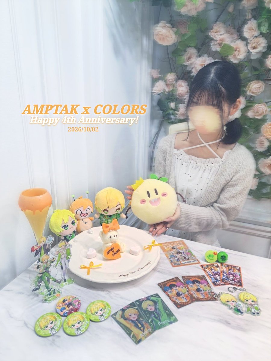 th_0804_stpr_'s tweet photo. AMPTAK COLORS　Happy 4th Anniversary!
ベルーナの夢もその先も💭
ずっと応援していますᴗ͈ˬᴗ͈

❥#AMPTAK4周年 #アンプ4周年 #AMPTAK 
❥#ぷりっつさん見て
❥#からあげあっきぃ見ろ https://t.co/BvFZe9wxUa