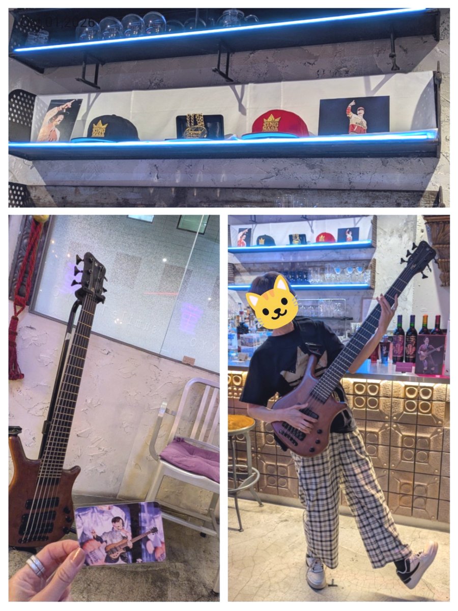 mamemametin's tweet photo. 今宵マサマニアの集いへ🥂ｶﾝﾊﾟｲﾏｰﾝ♪
席は違えどおなじみのベイビーズさんたちとわちゃわちゃ美味しい楽しいマサさんのHAPPY BIRTHDAY🎂できました🍀
ベースも持たせてもらえるなんて😲‼️
遅くまでゆっくりさせていただいてありがとございました🙂‍↕️
#sumileTOKYO
#中村正人生誕祭 https://t.co/00rrqov8ij