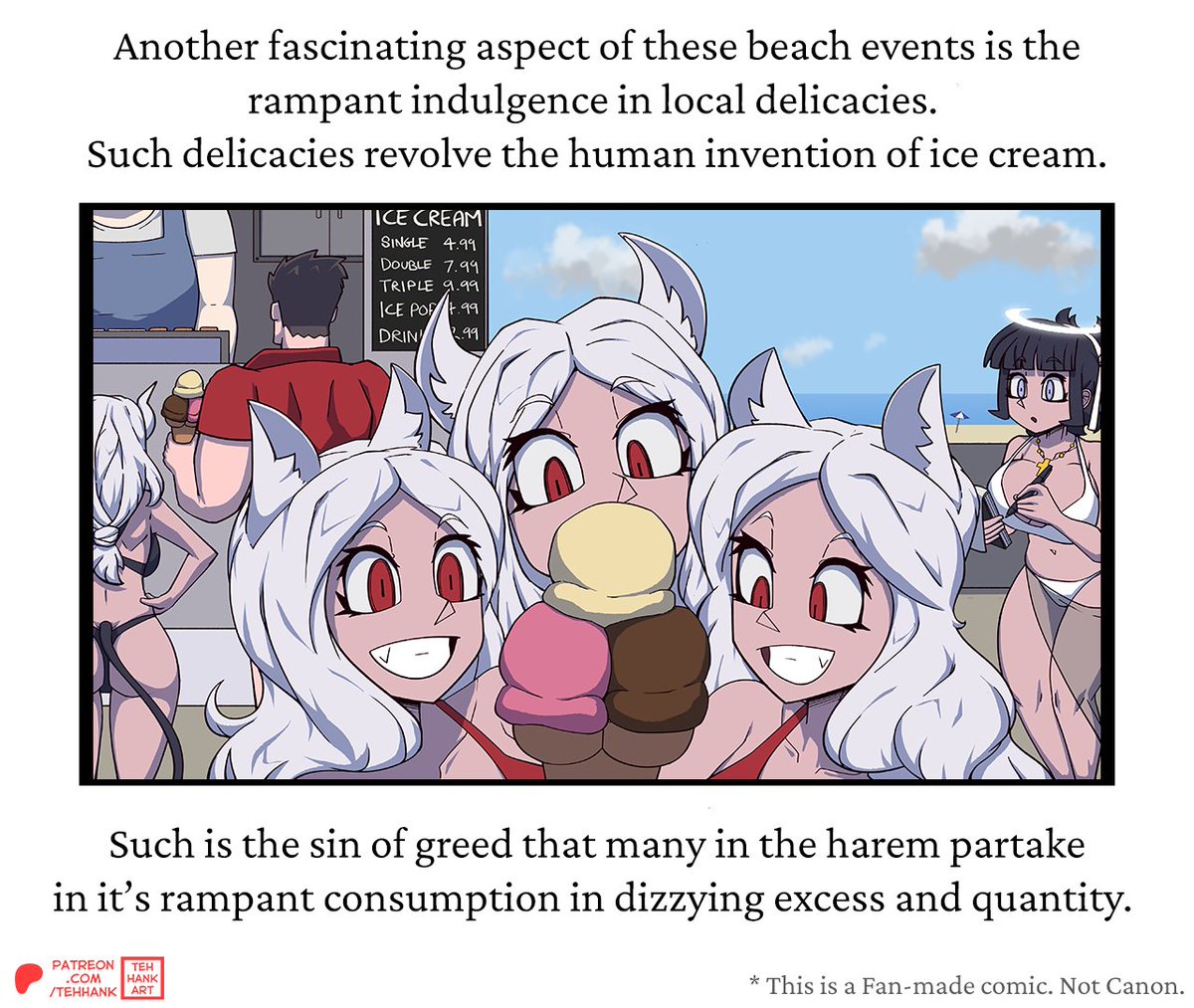 TehHank's tweet photo. Azazel's Beach Episode Helltaker Fancomic 1/3 https://t.co/fCHknuzQQy
