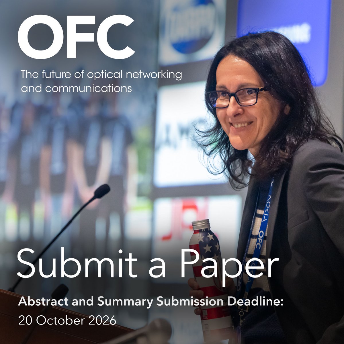 ofcconference's tweet photo. Present your latest work alongside leading researchers and @engineers and contribute to the technical discussions shaping what's next for optical @networking and communications.

Submit your paper for OFC 2027 by 20 October 2026: https://t.co/HXfxmdxNtH https://t.co/dQRwJLm9Mt