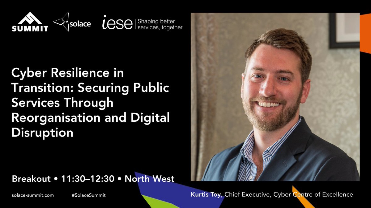 Solace_UK's tweet photo. 🤖 Is your local government cyber resilient? Join Kurtis Toy at #SolaceSummit for an exploratory breakout session.
By the Cyber Centre of Excellence and IESE CIC.
📍 Liverpool Experience Campus
📅 21–22 October 2026
https://t.co/ZjsMUWQ5T2
#CyberSecurity #PartnerContent https://t.co/FyZ65eLAn4