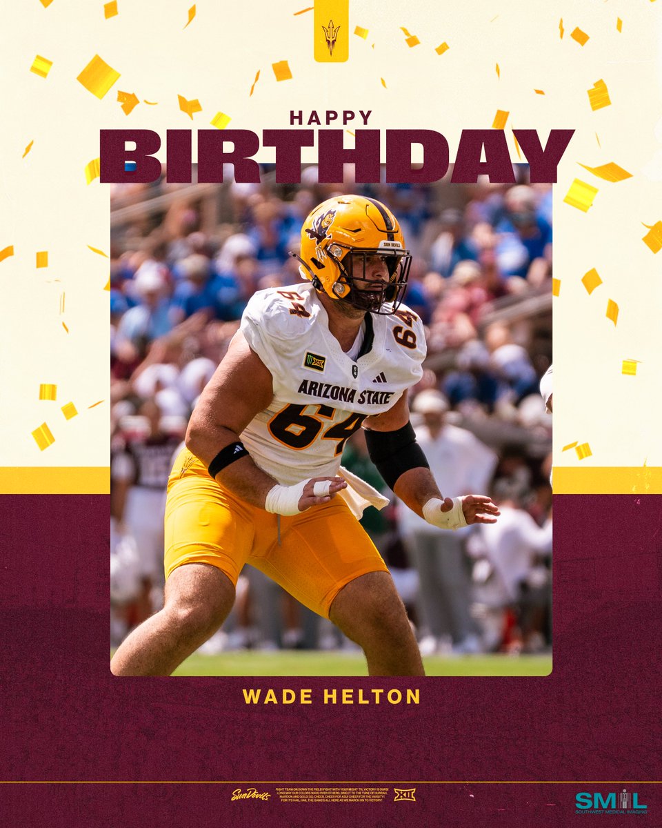 ASUFootball's tweet photo. Happy Birthday Wade! 🎉

@Wade_Helton73 https://t.co/TR6timHwJx