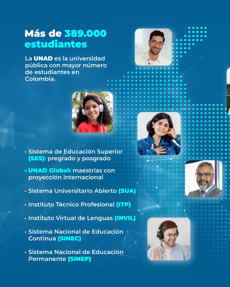 UniversidadUNAD's tweet photo. 🚀 Las matrículas de la UNAD crecieron 180 % en los últimos años. Así lo registra Las2orillas.

Mientras la educación presencial pierde aspirantes, cada vez más personas eligen estudiar en universidades virtuales y a distancia. La UNAD es hoy la universidad pública con mayor número de estudiantes en Colombia y figura entre las 20 megauniversidades del mundo, siendo la única pública de este listado en el país.