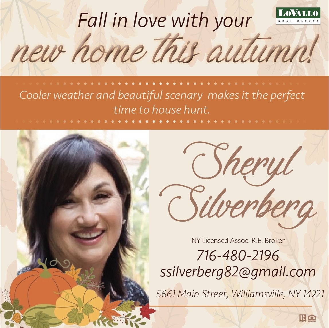 2FindYourHome's tweet photo. Embrace the beauty of autumn and discover your perfect home! 🍁 Whether you’re ready to buy or just exploring, Sheryl Silverberg is here to guide you every step of the way. Start your journey today and fall in love with your new home!
#2FindYourHome #WNYRealEstate #FallInLove https://t.co/2pNs41VAlt